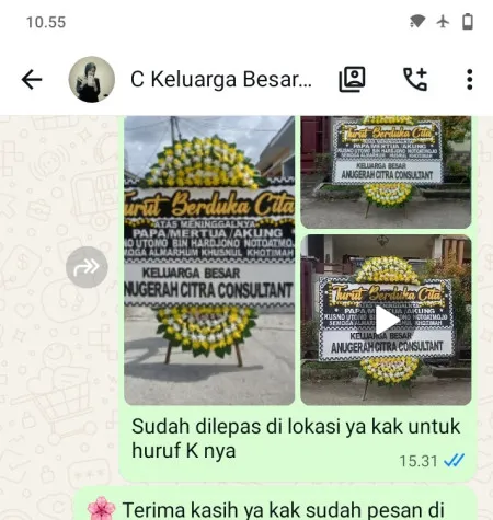 Pengiriman Papan Bunga Duka Jayanti
